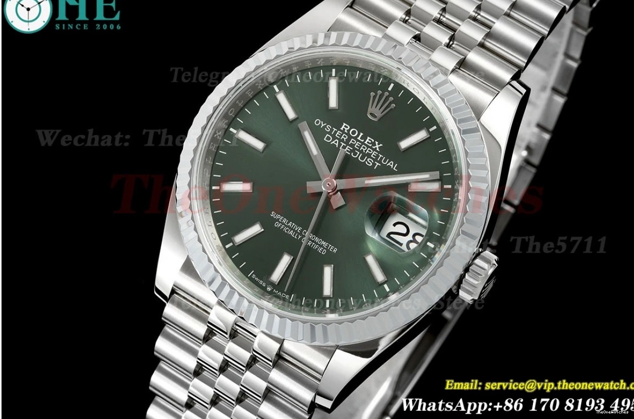 Green Jub JQF 36mm Datejust Stk 126234 SS SS VR3235 0326